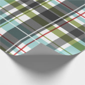 Mooie kersttartan cadeaupapier (Hoek)