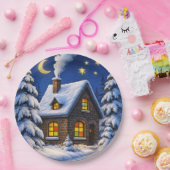 Mooie kerstthema papieren bordje (Feest)