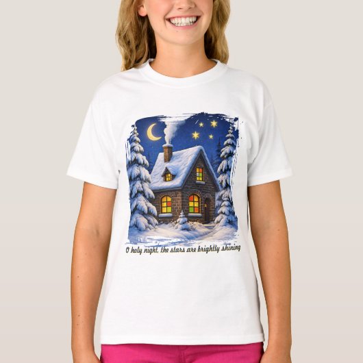 Mooie kerstthema t-shirt (Voorkant)