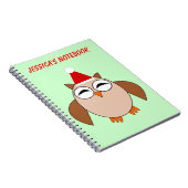 Mooie Kerstuil Aanpasbaar Notitieboek (Rechterzijde)