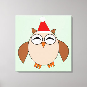 Mooie Kerstuil Canvasprint Canvas Afdruk