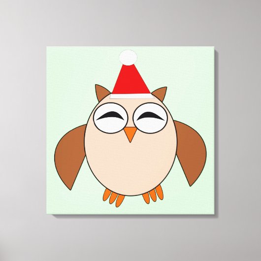 Mooie Kerstuil Canvasprint Canvas Afdruk (Voorkant)