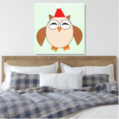 Mooie Kerstuil Canvasprint Canvas Afdruk (Insitu (Slaapkamer))