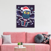 Mooie Kerstuil op Canvas Afdruk (Insitu (Woonkamer))