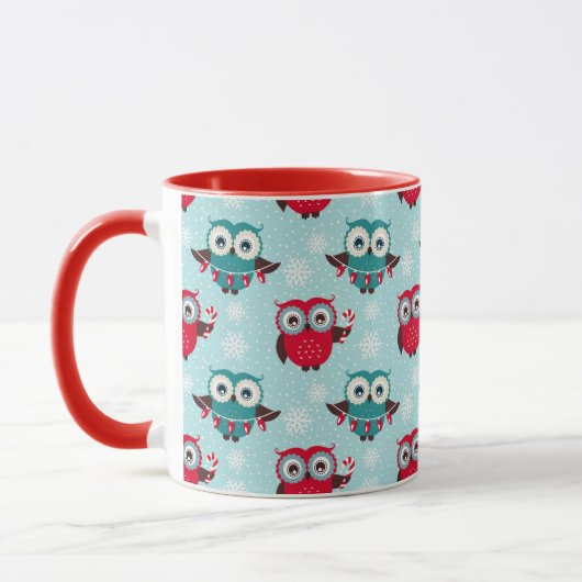 Mooie Kerstuil Pattern Mok (Links)