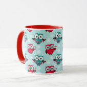Mooie Kerstuil Pattern Mok (Voorkant links)