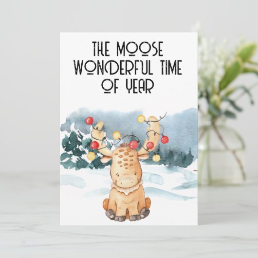 Mooie Kerstvakantie Kerstmis Feestdagenkaart (Staand voorkant)