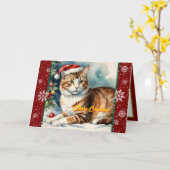 Mooie kerstvakantie Modern Collectie Kaart (Gele Bloem)