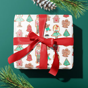 Mooie kerstvakantie notenkraker koekjes cadeaupapier