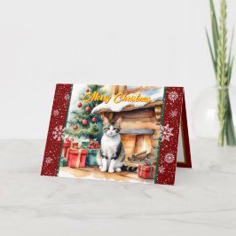 Mooie kerstvakantie Oud Collectie Kaart