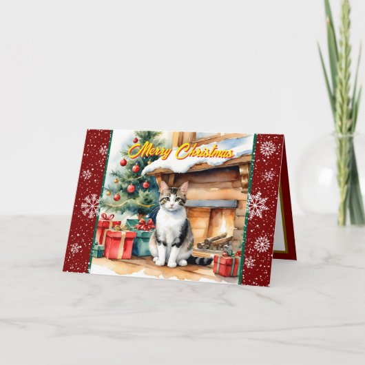 Mooie kerstvakantie Oud Collectie Kaart (Voorkant)