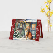 Mooie kerstvakantie trendy Collectie Kaart (Gele Bloem)