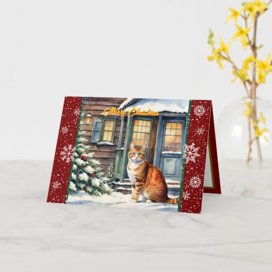 Mooie kerstvakantie trendy Collectie Kaart (Gele Bloem)