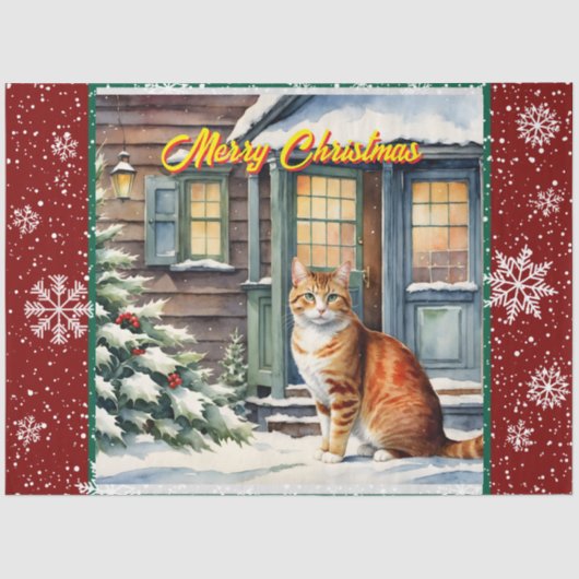 Mooie kerstvakantie trendy Collectie Tissuepapier (Voorkant)