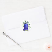 Mooie kerstval ronde sticker (Envelop)
