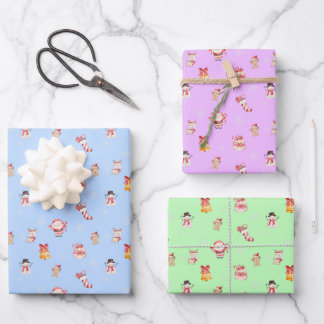 Mooie kerstverpakkings-papierenset inpakpapier vel