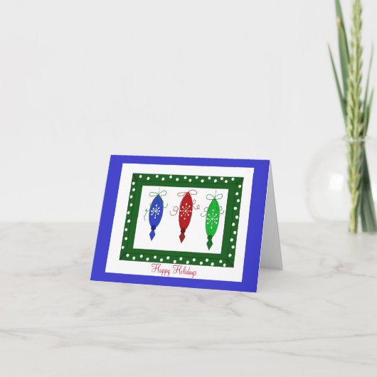 Mooie Kerstversiering Feestdagen Kaart (Voorkant)