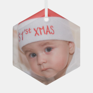 Mooie kerstversiering met foto's glas ornament