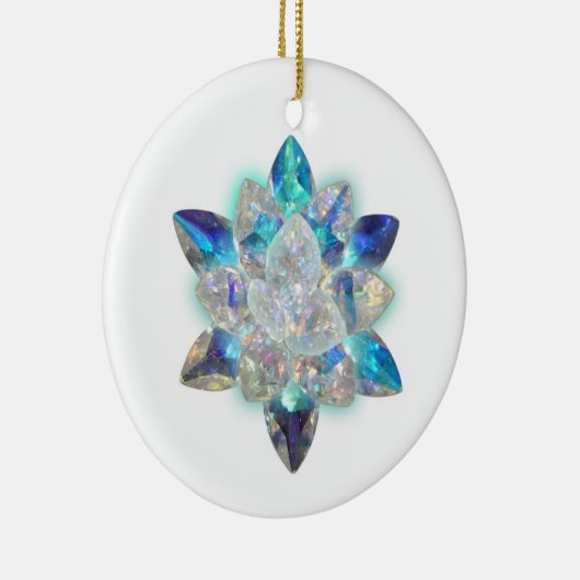 Mooie kerstversiering van Crystal Keramisch Ornament (Rechts)