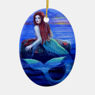 Mooie kerstversiering van Mermaid Fantasy Art Keramisch Ornament