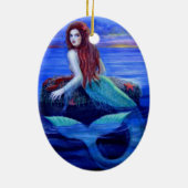 Mooie kerstversiering van Mermaid Fantasy Art Keramisch Ornament (Achterkant)