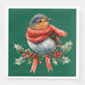 Mooie Kerstvogel Servet (Voorkant)