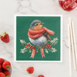 Mooie Kerstvogel Servet