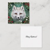 Mooie kerstvos notitiekaartje (Voorkant / Achterkant)