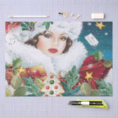  mooie kerstvrouw ontkoppelen tissuepapier (Craft)