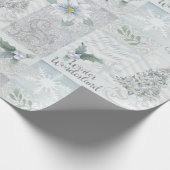 Mooie kerstwitte en zilveren cadeautjes cadeaupapier (Hoek)