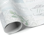 Mooie kerstwitte en zilveren cadeautjes cadeaupapier (Rol Hoek)