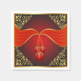 Mooie kerstzalen met sierhoeken servetten