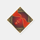 Mooie kerstzalen met sierhoeken servetten (Hoek)