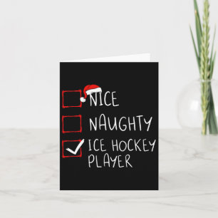 Mooie kerstzant voor Naughty Ice Hockey-speler Kaart
