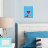 Mooie kerstzoenende zeehonden op maat folie afdrukken (Insitu (Slaapkamer))