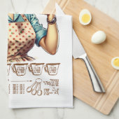 Mooie keuken conversie metingen theedoek (Quarter Fold)