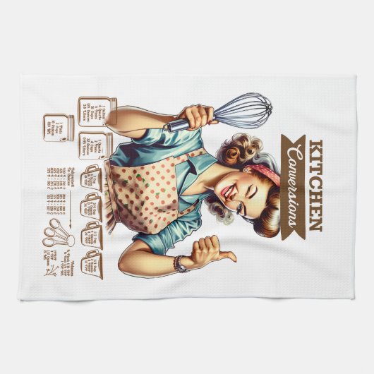 Mooie keuken conversie metingen theedoek (Horizontaal)