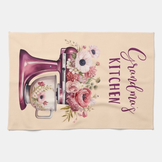 Mooie keuken van oma theedoek (Horizontaal)