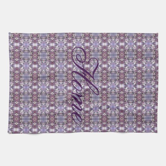 Mooie keukenhanddoek met witte bloesems (Horizontaal)