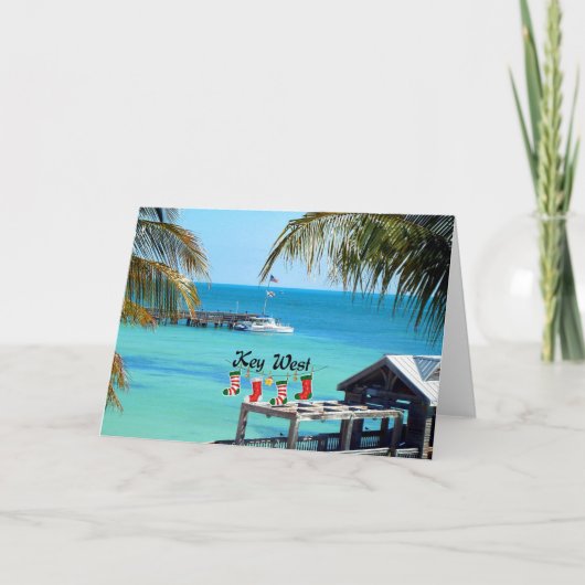 Mooie Key West Kerstmis Kaart (Voorkant)