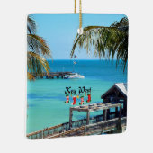 Mooie Key West Kerstmis Keramisch Ornament (Rechts)