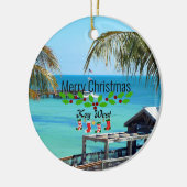 Mooie Key West Kerstmis Keramisch Ornament (Links)