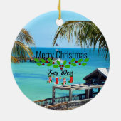 Mooie Key West Kerstmis Keramisch Ornament (Achterkant)