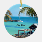 Mooie Key West - Vrolijk kerstfeest Keramisch Ornament (Voorkant)