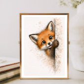Mooie Kijkende Vos Muur Kunst Bosdier Print
