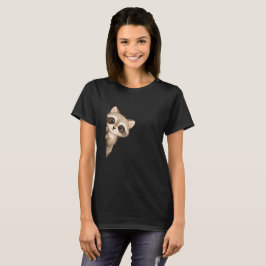 Mooie Kijkende Wasbeer Grafische Shirt