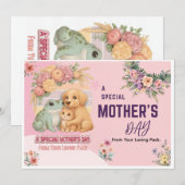 Mooie Kikker Hond Kat Moederdag kaart - Speciale C (Voorkant / Achterkant)