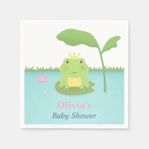 Mooie Kikker Prins Jongen Baby Shower Benodigdhede Servet