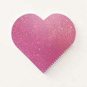 Mooie kinder regenboog eenhoorn glitter schrift notitieboek (Achterkant)