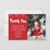 Mooie Kinderen Sneeuwvlok Foto Kerstmis Bedankkaart (Voorkant)